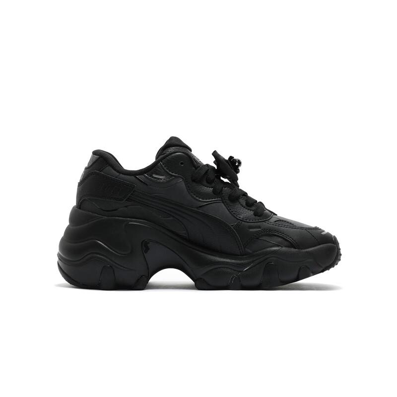 Puma Pulsar Клин Устойчивые к истиранию Низкие Кроссовки на массивной подошве Женские Черные 400973-01