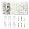 WMYCONGCONG 30 Pairs of Male and Female Pin Connectors for Large Tamiya Silver Large Tweezers Type A Connectors, Plugs, Kit,