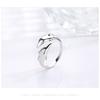 Genuine 925 Silver Smooth Surface Cute Animal Dolphin Adjustable Ring Fine Jewelry For Women Party Bijoux Gift