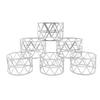 6/12Pcs Golden Napkin Rings Metal Hollow Triangle Circle Design Napkin Holders Buckles Family Dinner Wedding Party Table Decoration