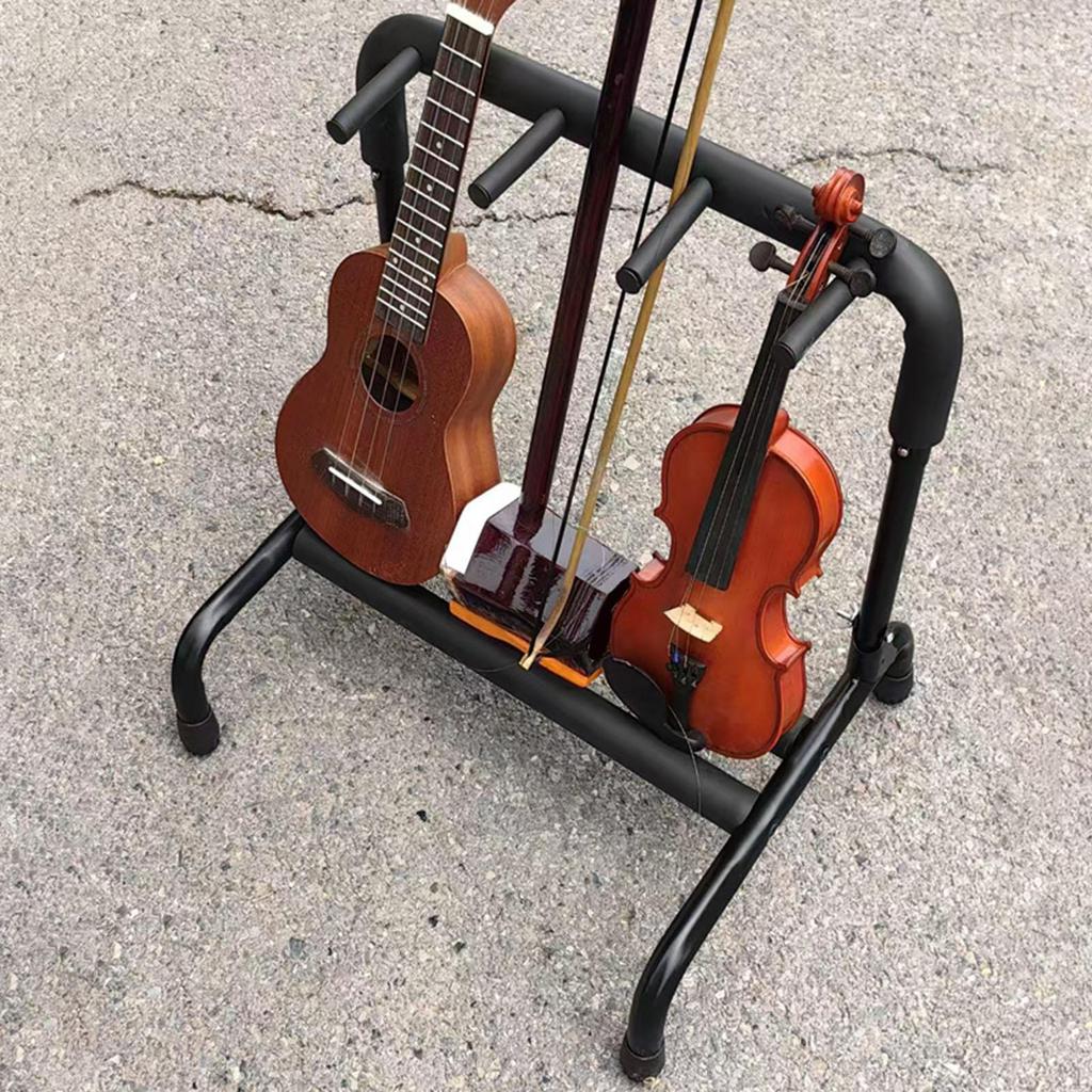 Ukulele Violin Stand Banjo Holder with Heightened Bottom Legs Floor Support Rack for