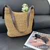 Summer Large-capacity Woven Bag 2025 New Version Adjustable Shoulder Strap Style Fashionable Versatile Tote Bag Vacation Beach