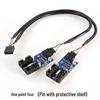 USB 2.0 DuPont Удлинительный кабель: 9-контактный разъем на два 9-контактных, разветвитель "один-к-четырем" для материнских плат компьютера