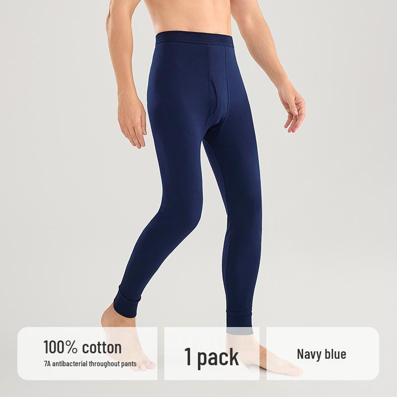 Men's Slim Fit Cotton Base Layer Pants - Warm Winter/Autumn Inner Wear for Teenagers
