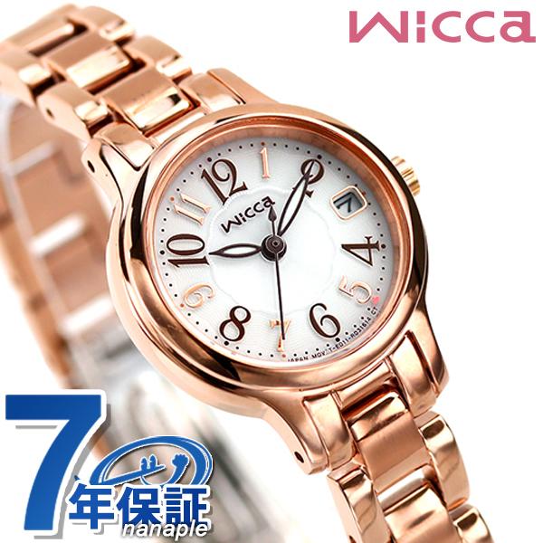 CITIZEN Wicca Solar Tech Date Display Watch wicca Silver x Pink Gold KH4-963-13