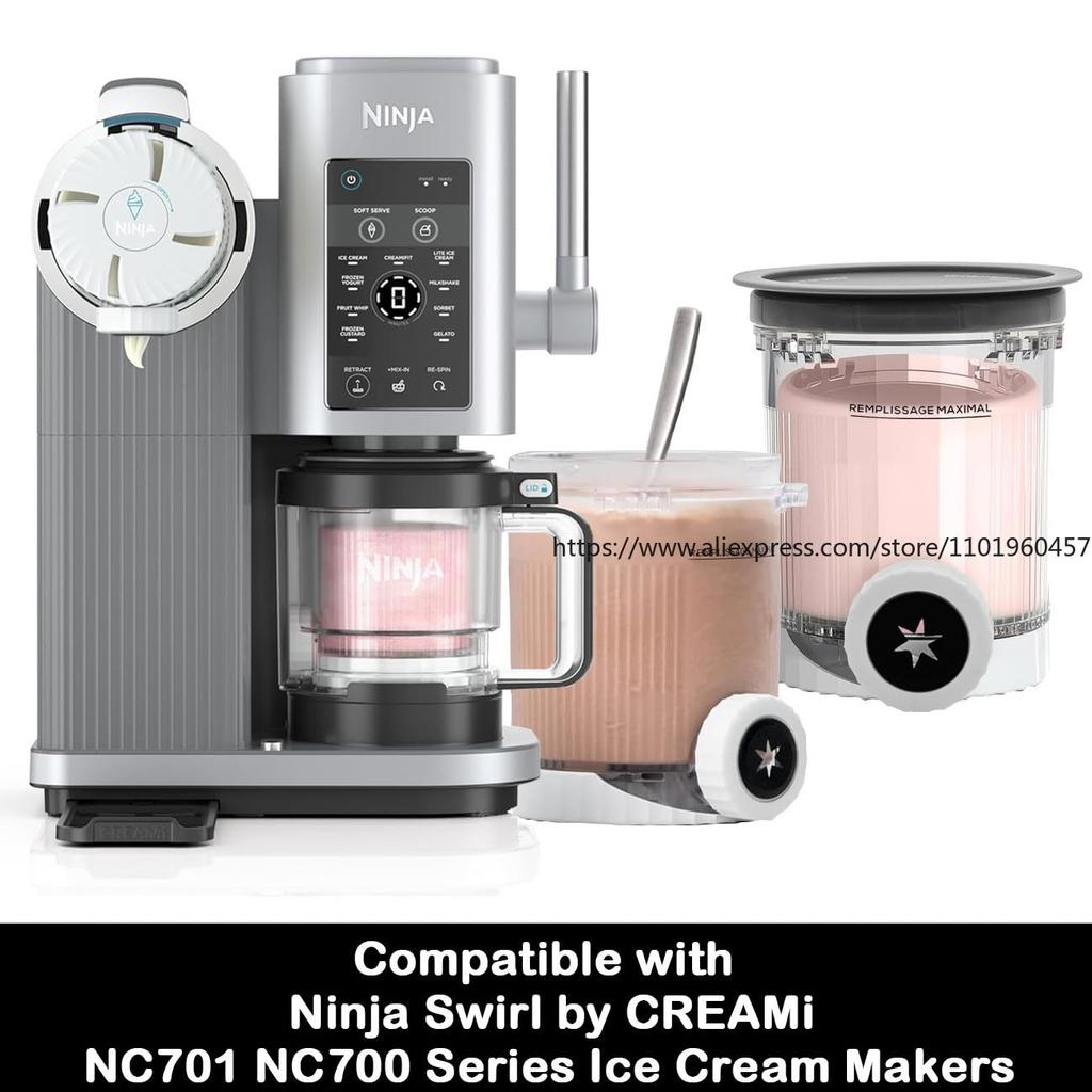 Запасные контейнеры для Ninja Swirl от CREAMi, пинты и крышки, пинты-контейнеры Creami Swirl, совместимые с NC700