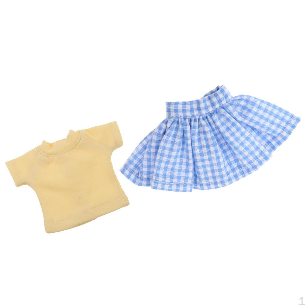 Handmade Two-piece Outfits Skirt And Top For 1/6 Blythe Doll