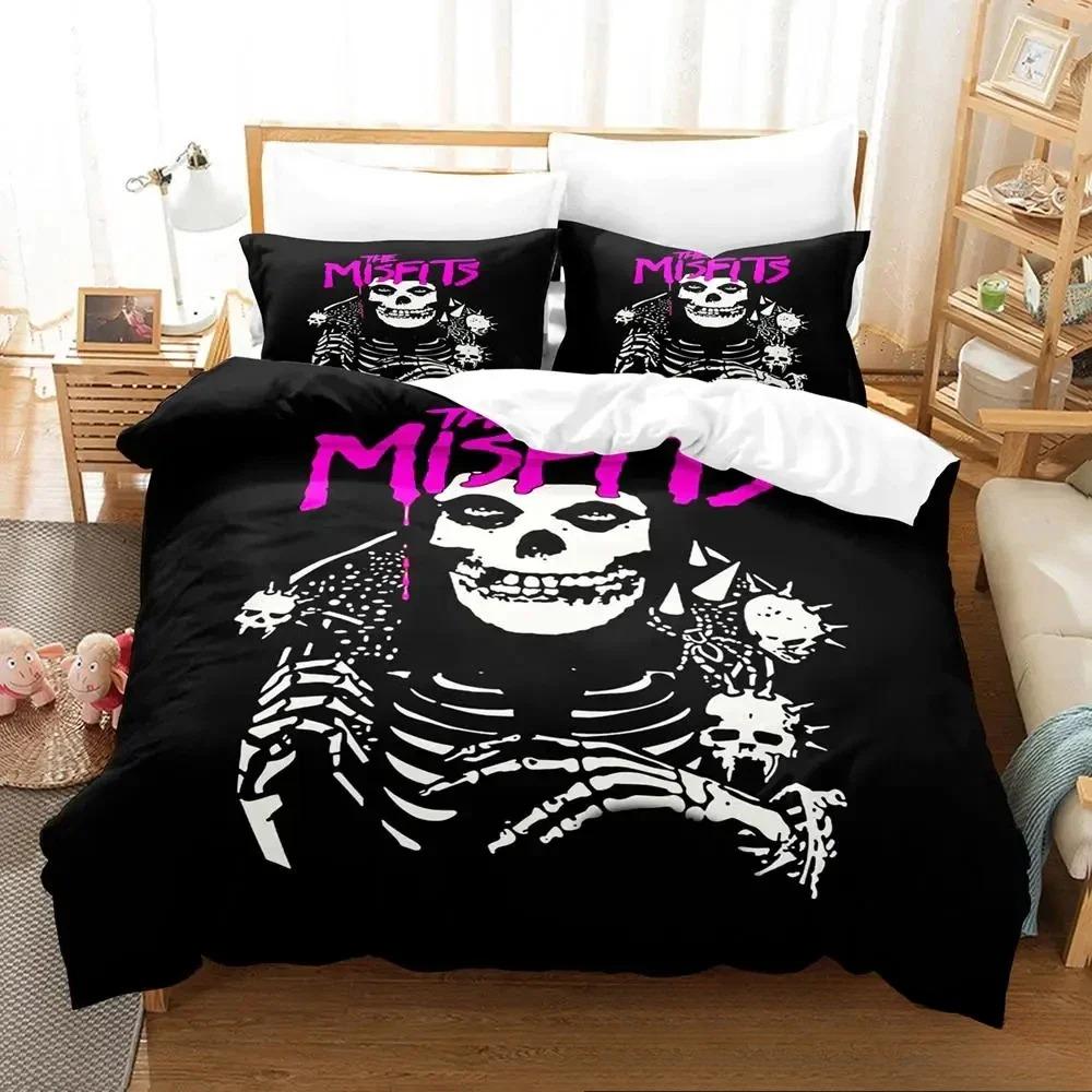 3D Печать The Misfits Гленн Данциг Постельное Белье Мальчики Девочки Полуторный Двуспальный Кинг-сайз Пододеяльник Наволочка Кровать Мальчики Взрослый