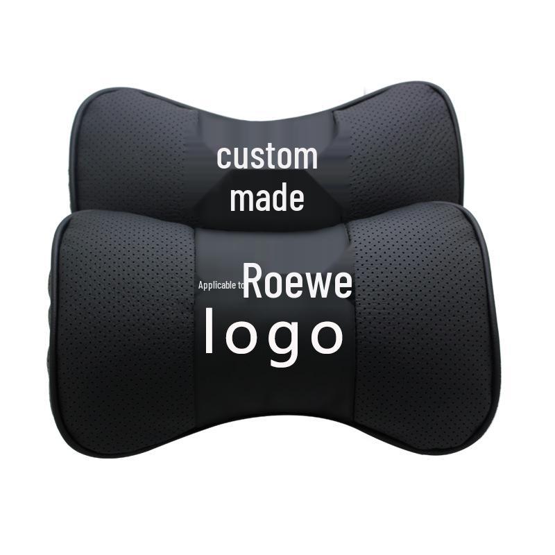 Roewe Genuine Leather Neck Pillow: Cowhide Car Headrest and Backrest with Customizable Logo