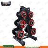 Yongchi Rubber-Coated Steel Dumbbell Sets with Rack