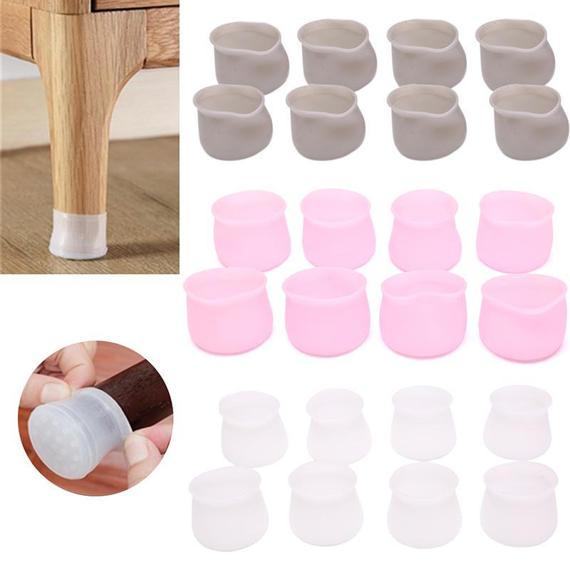 8 Chair Leg Caps Rubber Feet Cover Non-Slip Chair Pad