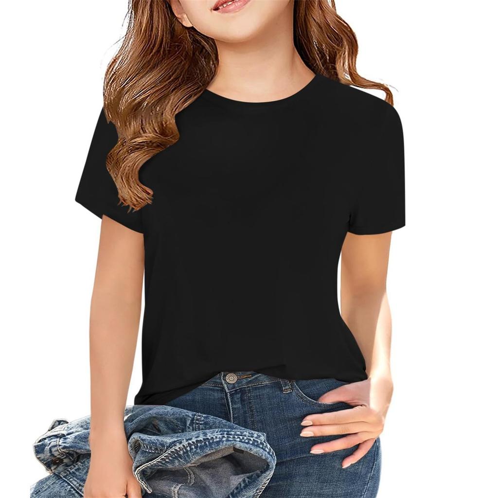 Детская свободная однотонная спортивная рубашка с коротким рукавом, модная спортивная рубашка