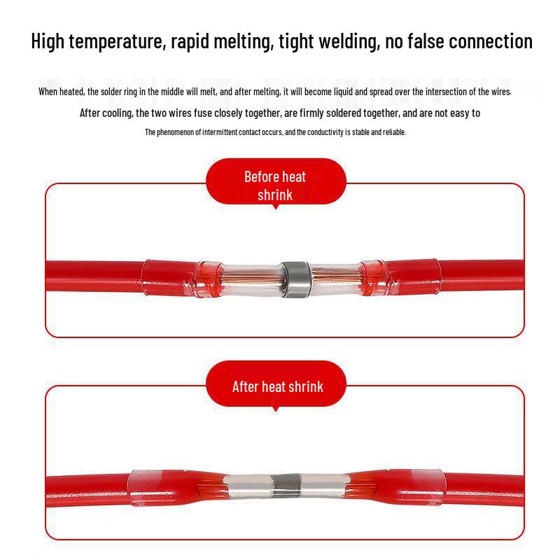 Heat Shrink Solder Ring Waterproof Wire Connector for Network Cables