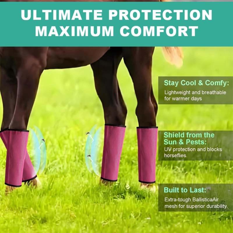 Лосины для лошади Дышащие Пластиковые Сетки Защитные Повязки на Ноги Лошади от Укусов Комаров Велосипедные Леггинсы Защитные Ботинки от Мух