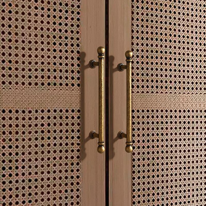 1PC Roll Plated Single Hole Handles Zinc Alloy Handle Heavy Duty Wardrobe Handles Solid Zinc Antique Brass Knobs