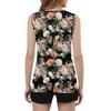 Womens Tank Top V Neck Basic Printed Casual Flowy Sleeveless Deep Side Cut Tops For Women
