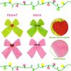 Christmas Bow Hanging Ornament Plush Elf Legs with Red Green Bows for Tree Decor Festive Fun Home Decoration