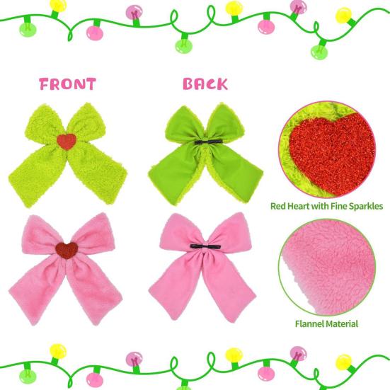 Christmas Bow Hanging Ornament Plush Elf Legs with Red Green Bows for Tree Decor Festive Fun Home Decoration