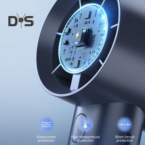 Ручной вентилятор с цифровым дисплеем на базе, 100-скоростной регулятор, мощный воздушный поток, низкий уровень шума, перезаряжаемый портативный персональный охлаждающий вентилятор