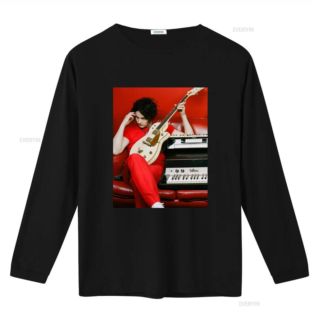 The White Stripes Джек Эстетика Ретро Одежда Минималистичная Футболка День Рождения Рок Музыка Для фанатов винтаж Стиранный Растянутый мужской