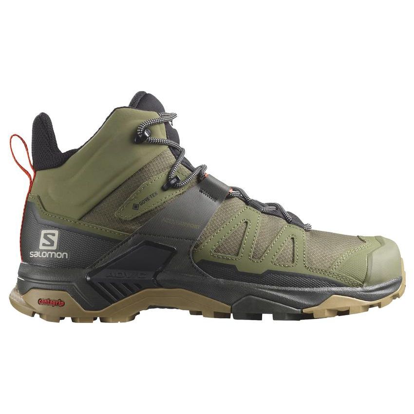 SALOMON X Ultra 4 Mid Gtx Durable Breathable Outdoor Functional Shoes Men Shoes Moss-Green 417399