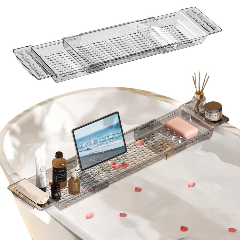 Bathtub Relaxing Bath Available In 3 with Surface [SILURE] Tray, Plate, YUITA, 56.5-80cm, Colors, Anti-slip (gray)