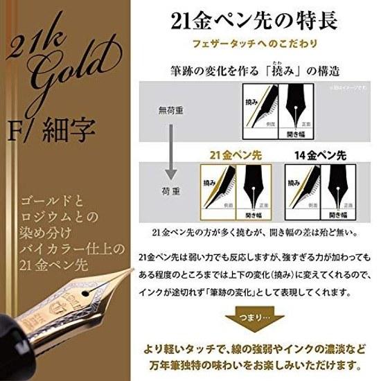 Sailor Fountain Pen Professional Gear Gold Fine Black