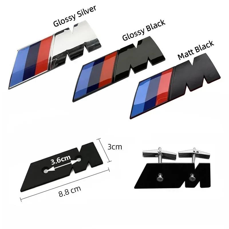 BLM1 3D M Emblem Car Front Grille Badge Accessories with BMW E46 E90 E60 F10 G20 F30 F20 G15 G30 X1 X2 X3 X4 X5 X6 X7 G16 G08 G26