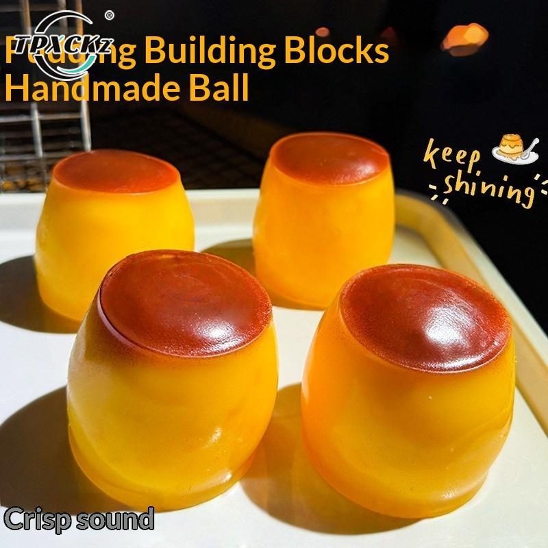 Sl Simulation Caramel Pudding Squeeze Toy With Crispy Crunch Sound Stress Relief Toys For Kids Adults Stress Relief Daily Play
