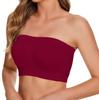 Women's Strapless Bra Solid Color Sexy Light And Thin Inner Tank Top Without Chest Pad, Steel Ring