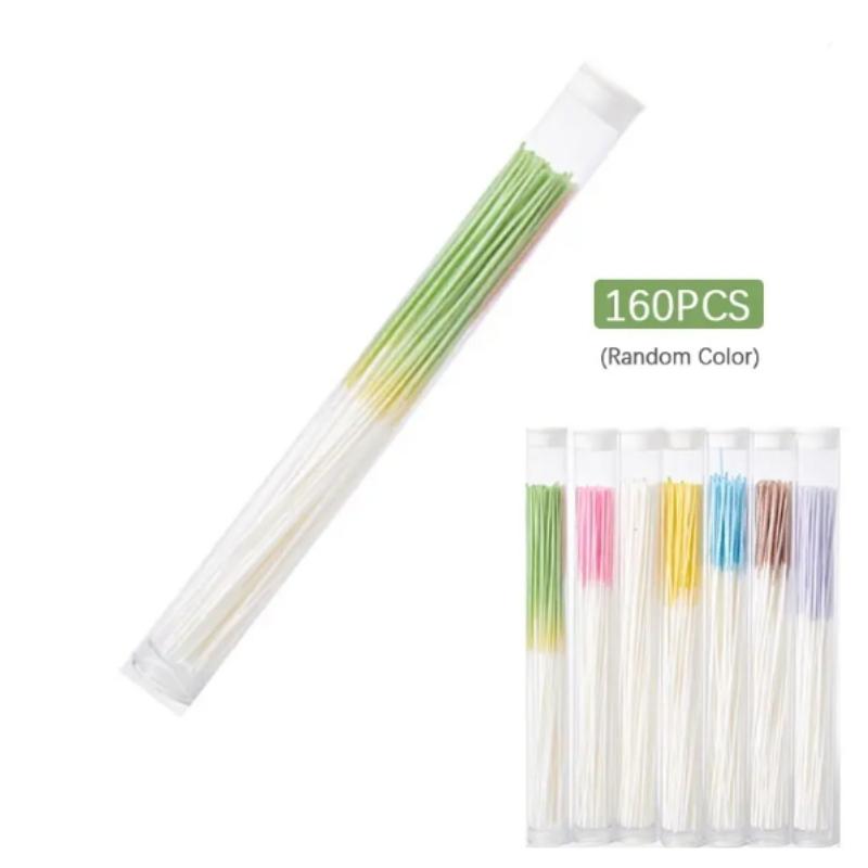 160/60 шт. Эффективное средство для чистки пирсинга ушей, Инструмент для чистки ушных отверстий, Одноразовая бумажная нить для чистки отверстий от грязи