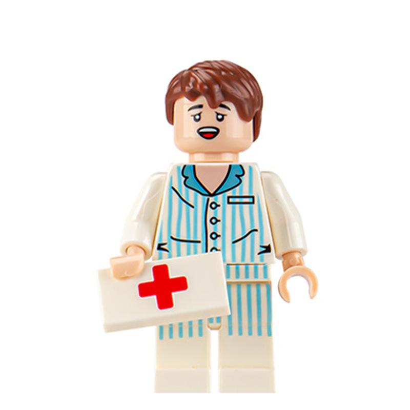 Игрушка Строительный блок Доктор Медсестра Съемная Сшитая Городская Модель Персонажа