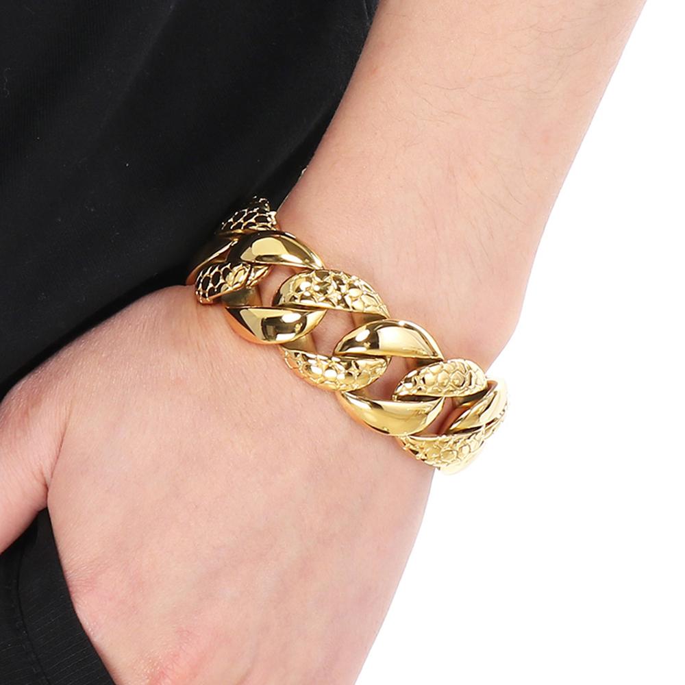 25 мм толстый браслет из кубинских звеньев в виде змеи для мужчин, прочный браслет из нержавеющей стали в стиле хип-хоп, мужские 9,06-дюймовые байкерские панк-ювелирные изделия, подарки