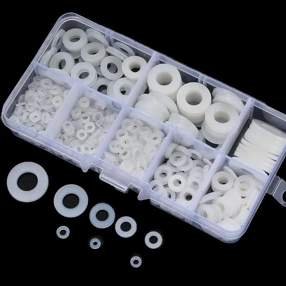 Black & White Flat Washers Flat Ring Gaskets Assortment Kit Rubber Gaskets Plumbing Pipe Repair