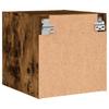 Nightstands with Glass Doors 2 pcs Smoked Oak 35 x 37 x 35 cm