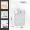 1100/1800/2300 мл многоразовый дозатор стирального порошка, пустой бак для порошка, смягчителя, отбеливателя, контейнер для хранения с этикетками