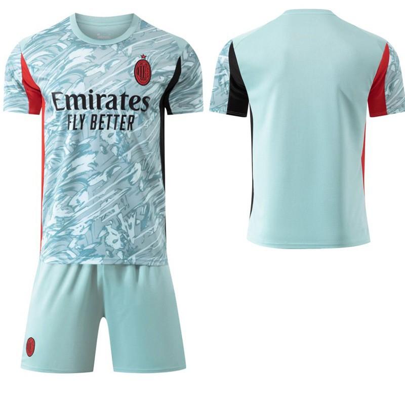 Kids AC Milan Football Jersey No.10 Leo Felix Sports Jersey 2526 Away Club Breathable Blue Black Youth