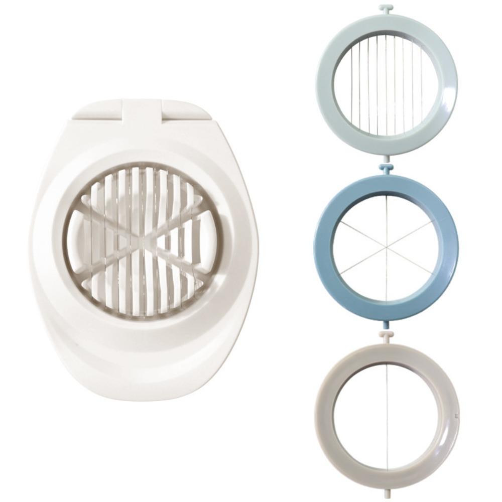 Manual Boiled Egg Cutter with Storage Box Fruit Garnish Chopper 3 in 1 Egg Slicer Kitchen Use