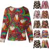 Women's Casual Fashion Long-Sleeve Single-Breasted Christmas Print Jacket