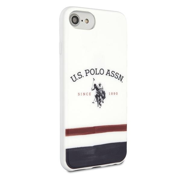 Etui do iPhone 7 US Polo Tricolor Pattern Białe