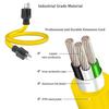 3 Prong Double Male Extension Cord 12 AWG 125V 15A, Yellow 1.64 FT 5-15P Generator Adapter Cable with Molded Plugs for Transfer Switches, RVs