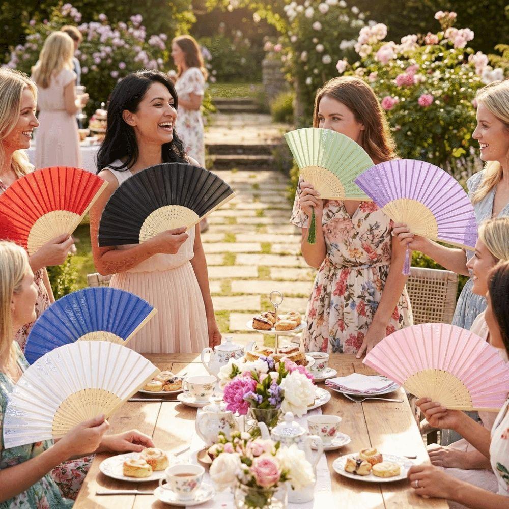 Wear Resist Silk Hand Fan Chinese Style Bamboo Hand Fan Classical Dance Fan Home Decoration