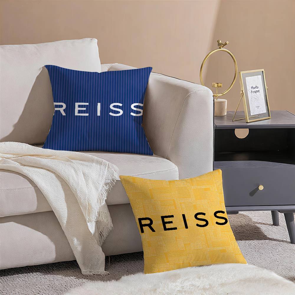 Простой изысканный принт в лондонском стиле Reiss-A Наволочка Комфорт Диван-кровать Шелковистая элегантная Невидимая молния Декоративная наволочка