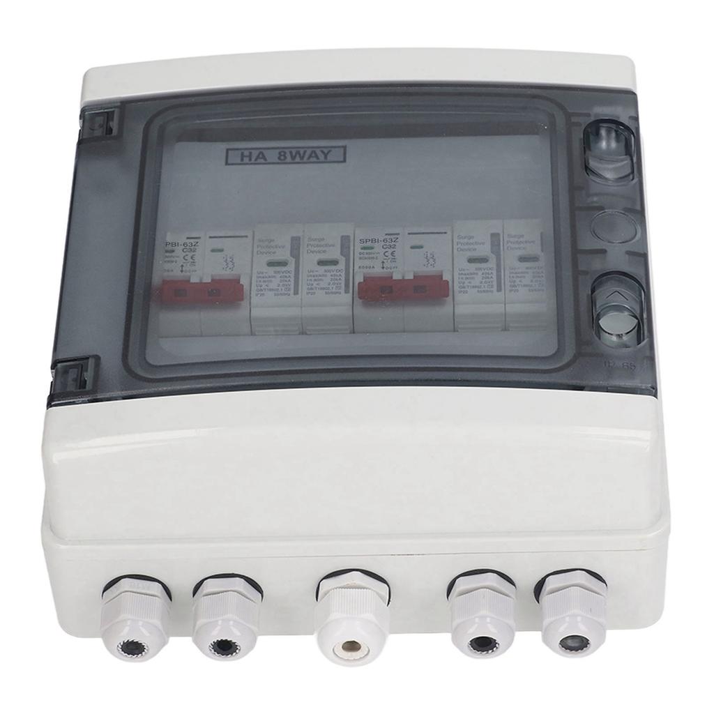 Солнечный разъединитель DC500V 2 в 2 выхода Защита от перенапряжения PV Распределительная коробка IP65 Водонепроницаемая 32A 20-40 кА