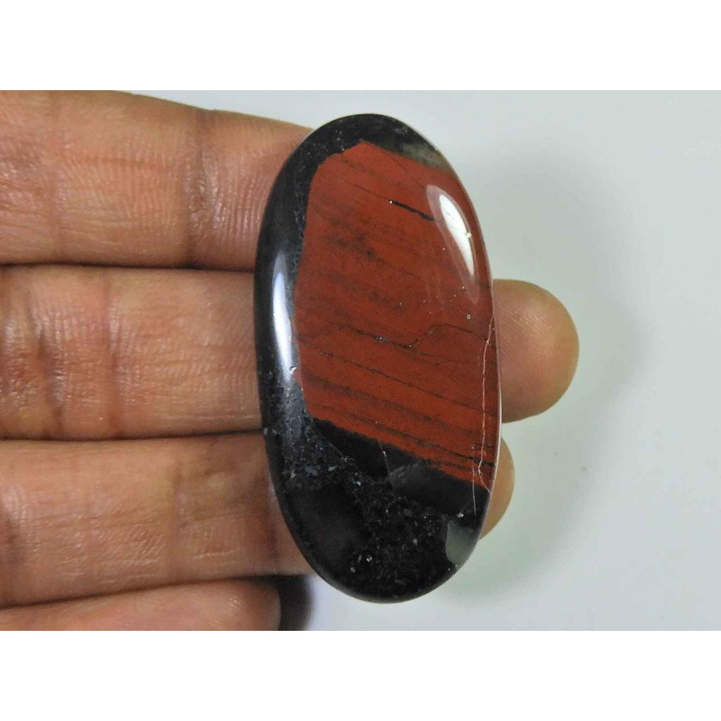 Натуральный Кровавик Пальмовый Кристалл 50 Карат. Овальный кабошон, отдельный драгоценный камень 21X44мм SK-2594