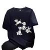 Plus Size Cartoon Puppy Loose Cotton T-Shirt - Women's Summer Short-Sleeve Slimming Top
