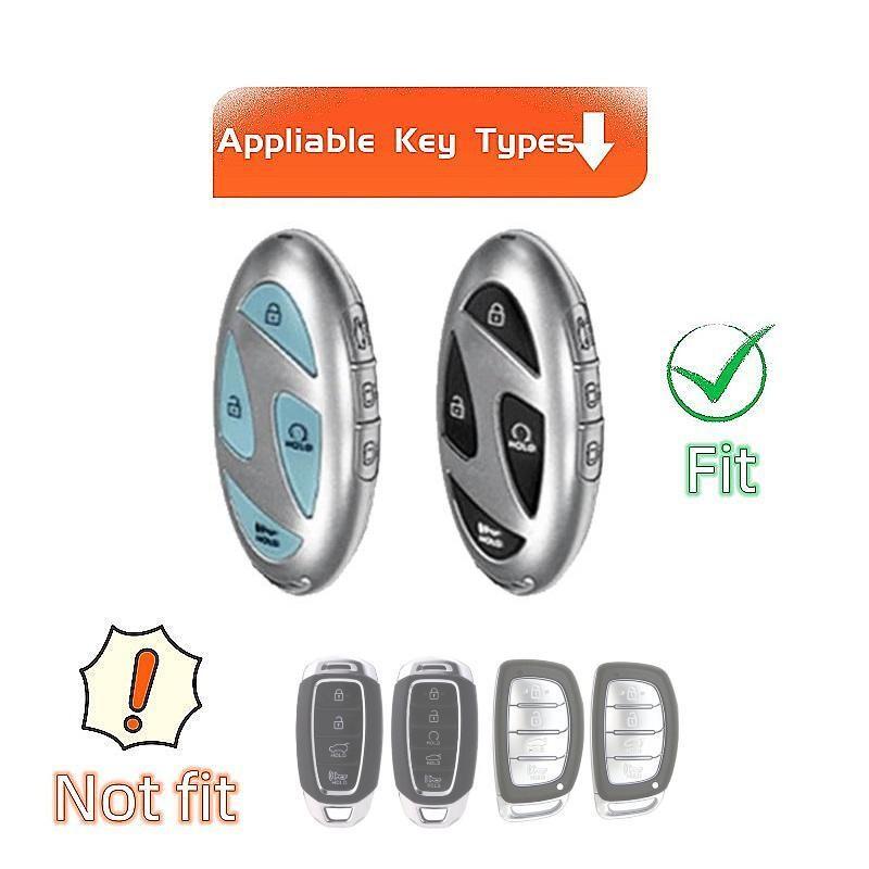 Чехол для ключа-брелока для Hyundai Ioniq 6, Grandeur GN7 KONA 2023 2024 Smart 7 Buttons smart key