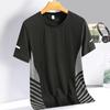 Plus Size Mesh 3D T-shirt Men's Quick Drying Short Sleeved T-shirts Summer High Stretch Breathable Printed Top