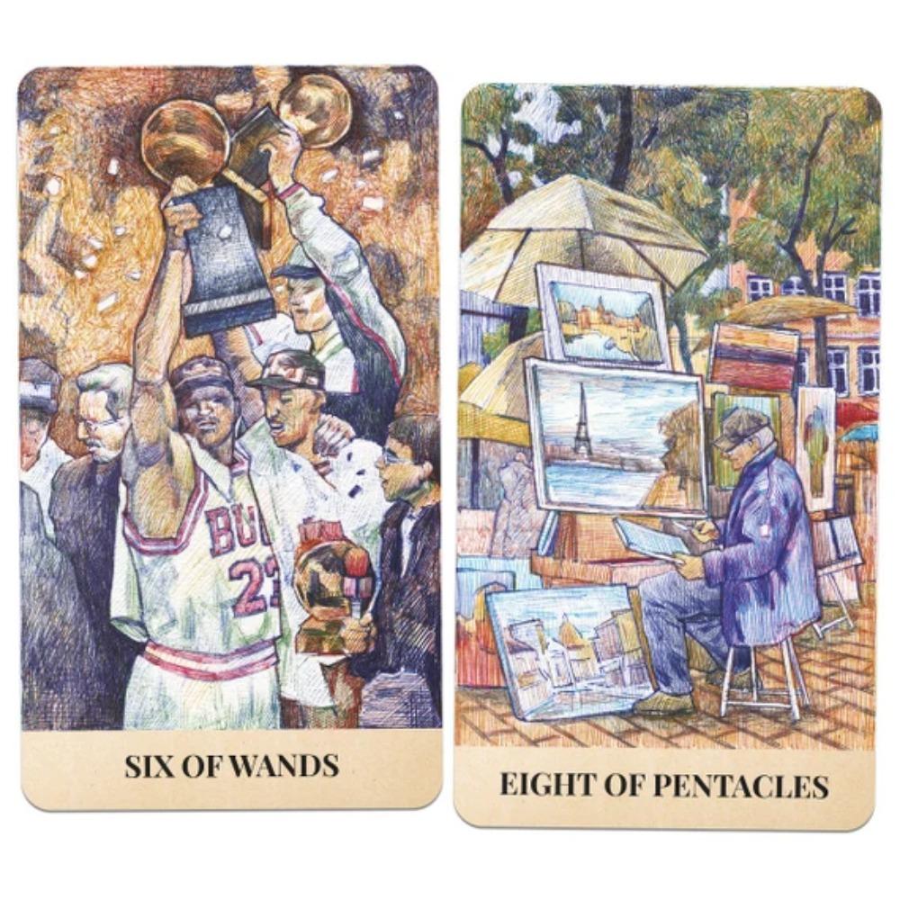 Городской лабиринт Таро, колода Таро 78 карт 12*7 см | Инди Таро, нарисованное ручкой о жизни в Нью-Йорке в начале 2000-х