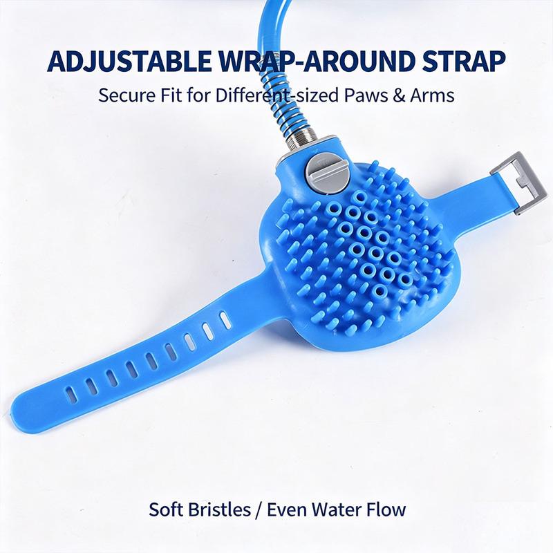 2‑in‑1 Pet Bathing Tool Dog Shower Sprayer Massage Glove, Flexible Hose Quick Connect Bath Brush for Dog Cat Indoor Outdoor Wash